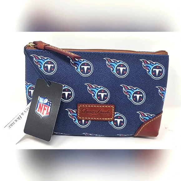Dooney & Bourke Tennessee Titans Cosmetic Bag Zippered Pouch 6.5 X 4 X 2 NWT - Picture 1 of 11